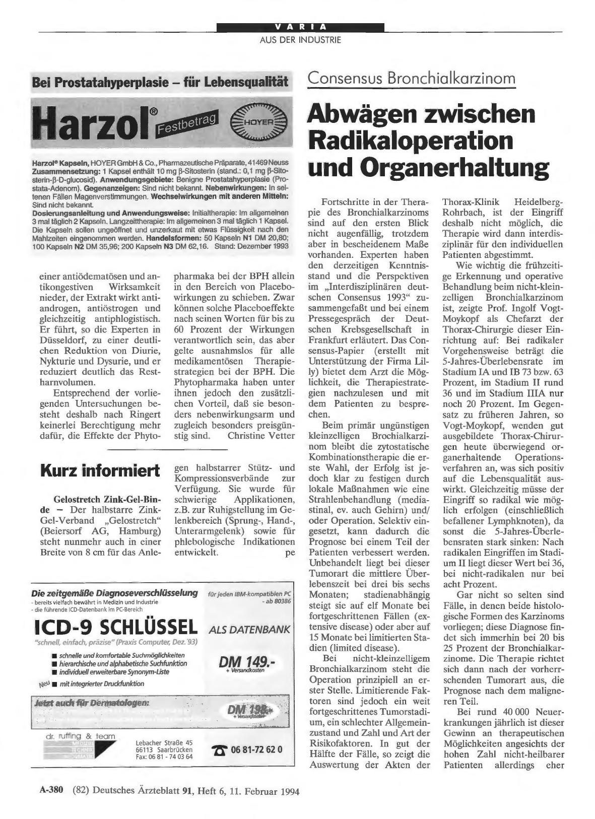 Vorschauseite 1: Consensus Bronchialkarzinom: Abwägen zwischen Radikaloperation und Organerhaltung