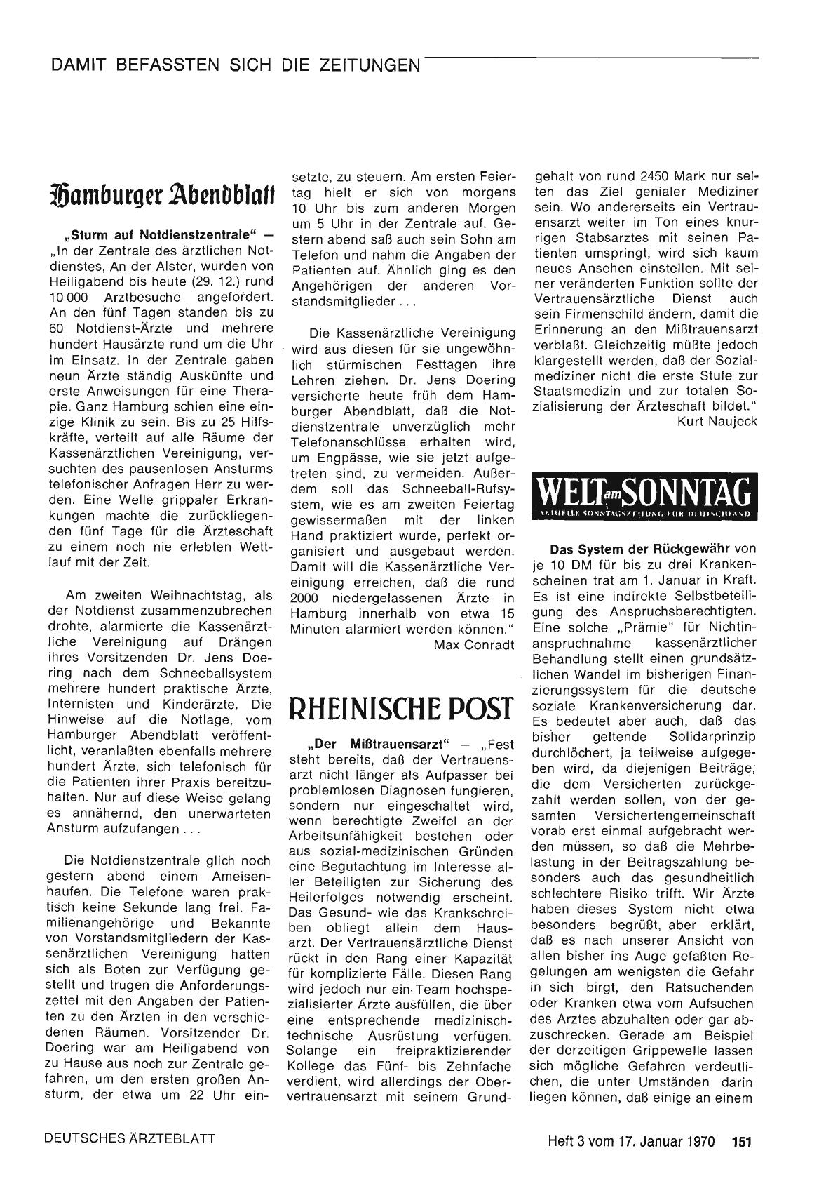 Vorschauseite 1: „Der Mißtrauensarzt"