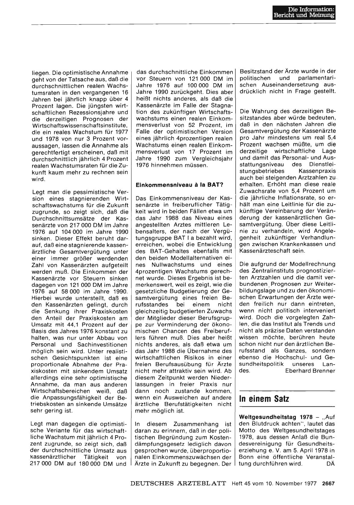 Vorschauseite 1: In einem Satz: Weltgesundheitstag 1978