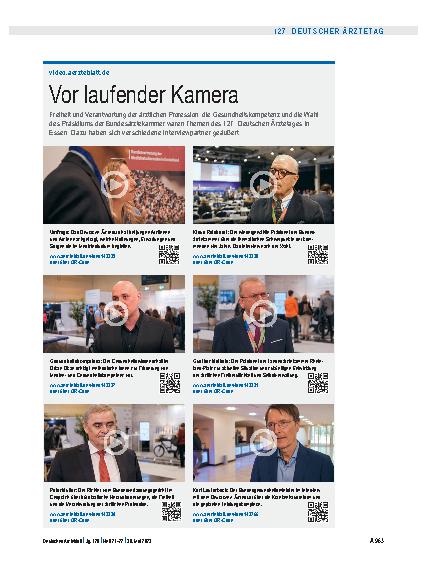 Vorschauseite 1: video.aerzteblatt.de: Vor laufender Kamera
