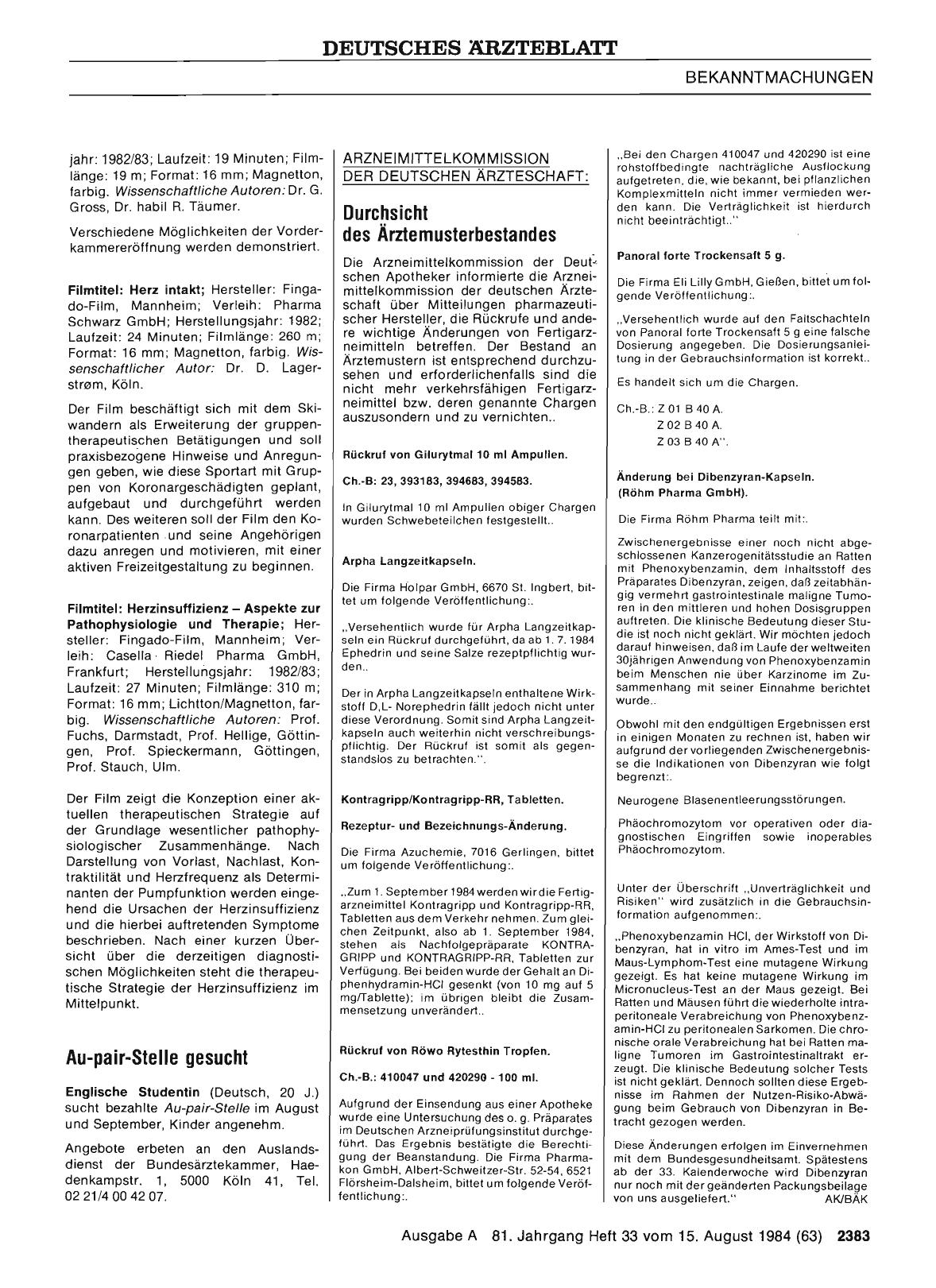 Vorschauseite 1: Au-pair-Stelle gesucht