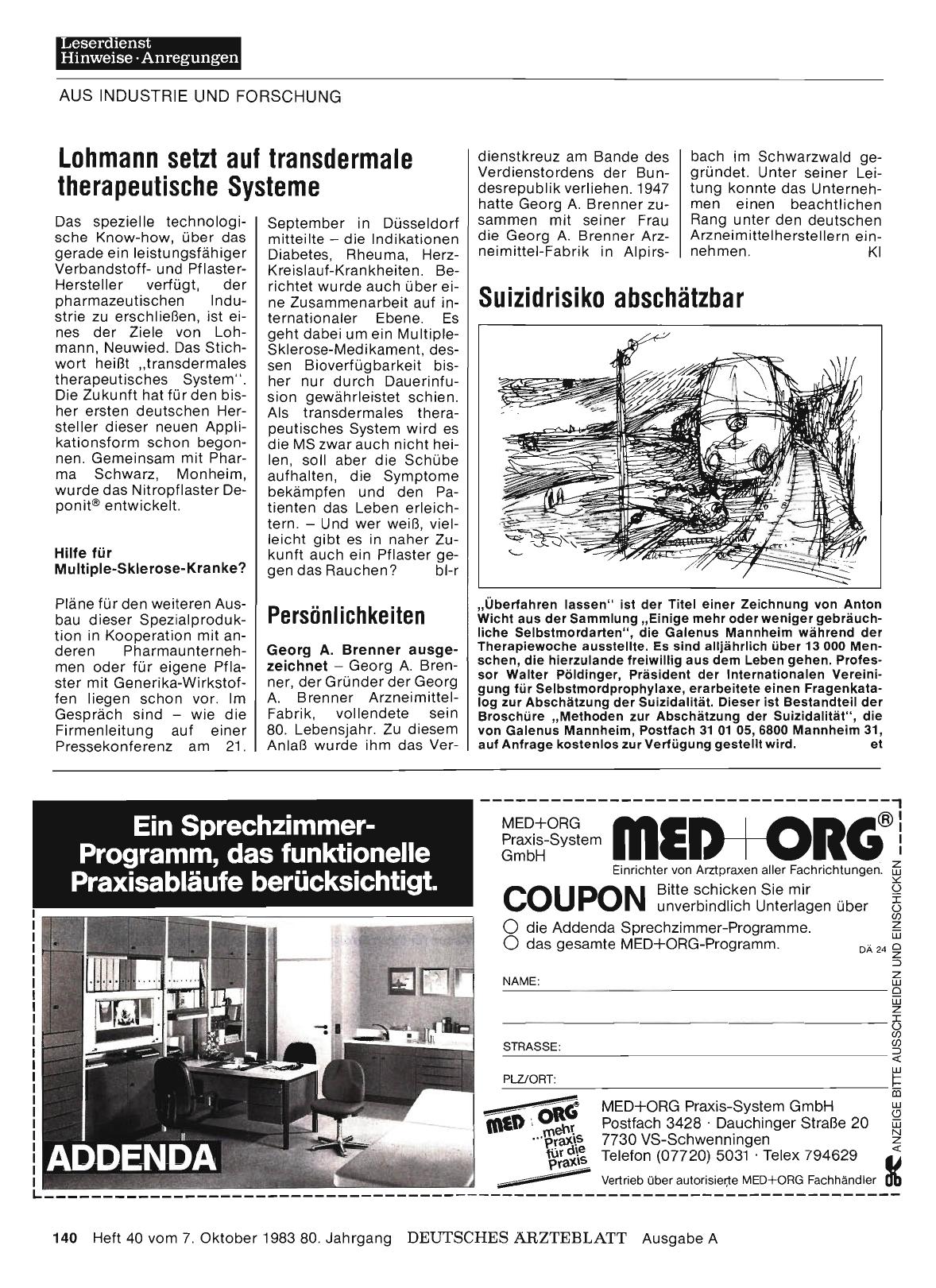Vorschauseite 1: Lohmann setzt auf transdermale therapeutische Systeme