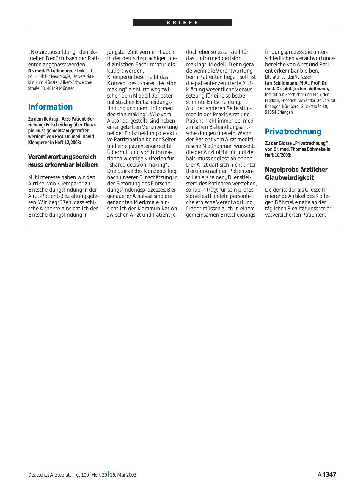 Vorschauseite 1: Information: Verantwortungsbereich muss erkennbar bleiben