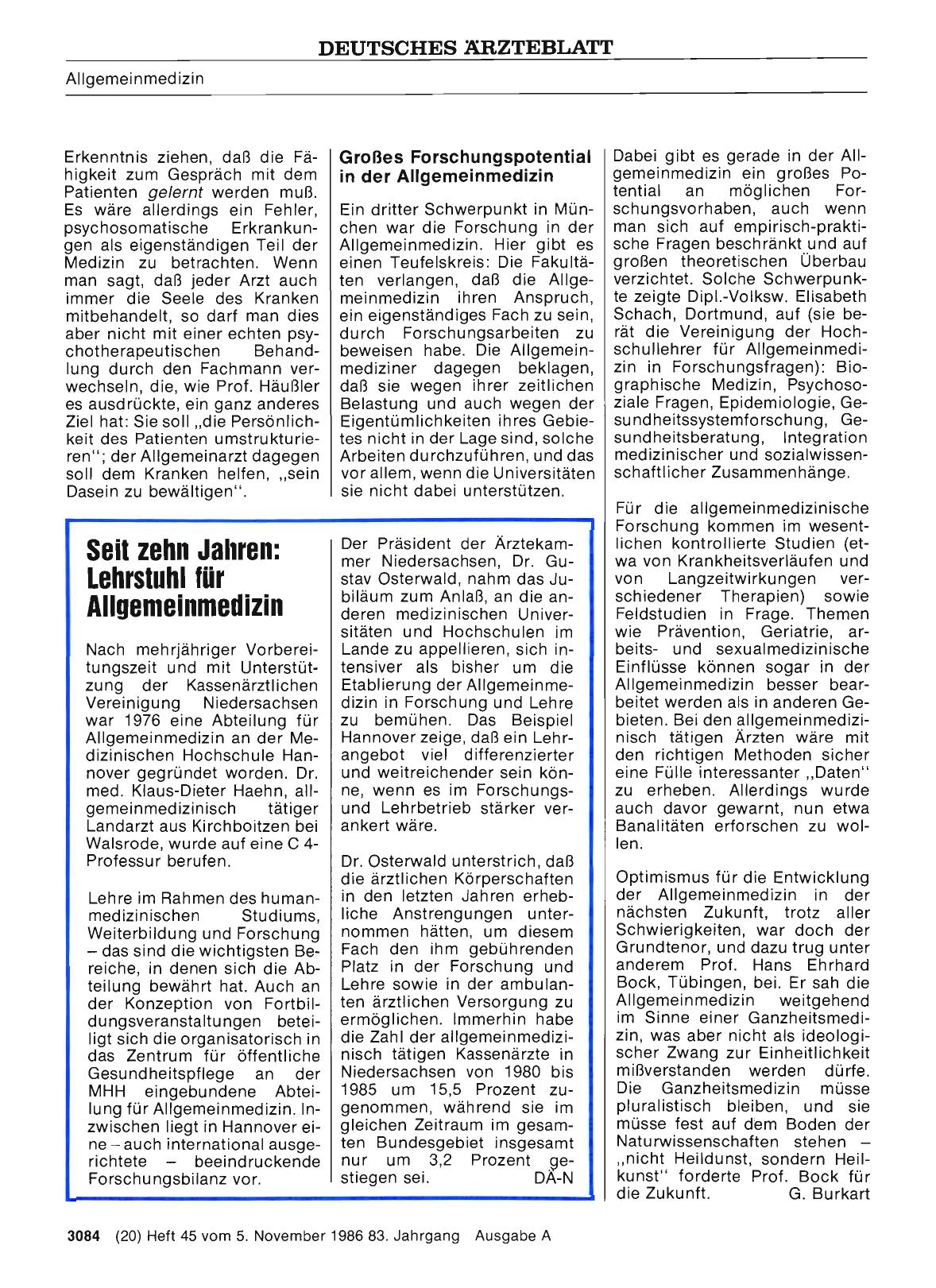 Vorschauseite 1: Seit zehn Jahren: Lehrstuhl für Allgemeinmedizin