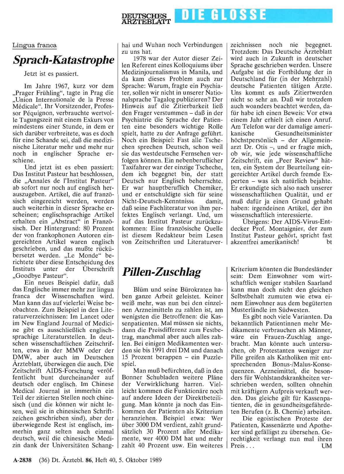 Vorschauseite 1: Lingua franca: Sprach-Katastrophe