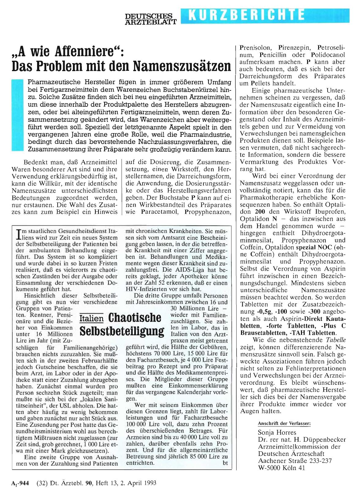Vorschauseite 1: „A wie Affenniere“: Das Problem mit den Namenszusätzen