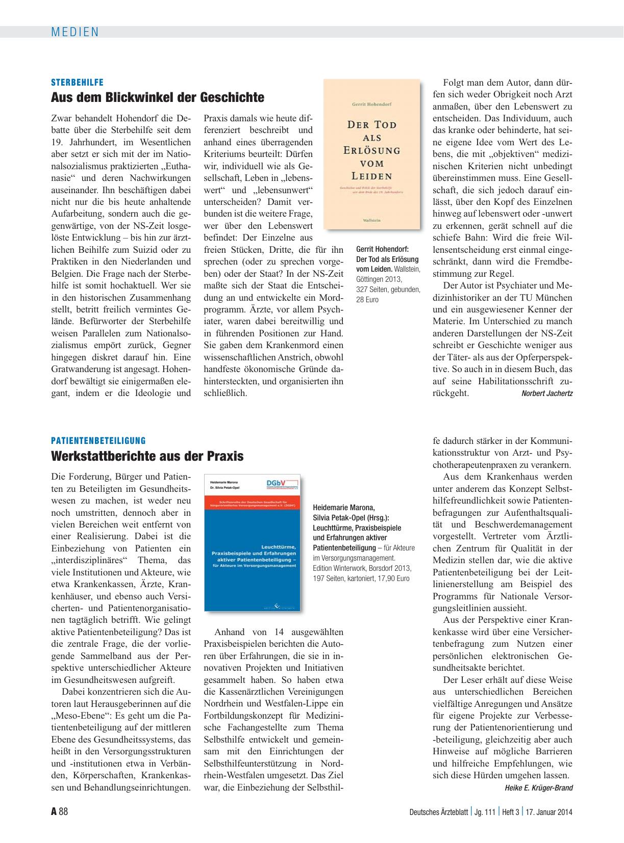 Vorschauseite 1: Sterbehilfe: Aus dem Blickwinkel der Geschichte