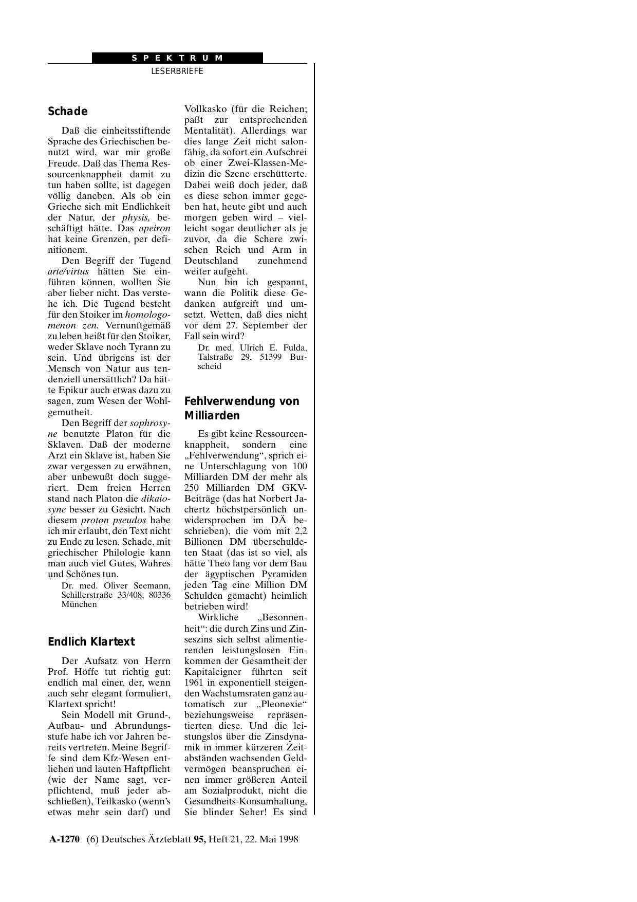 Vorschauseite 1: Medizinethik: Fehlverwendung von Milliarden