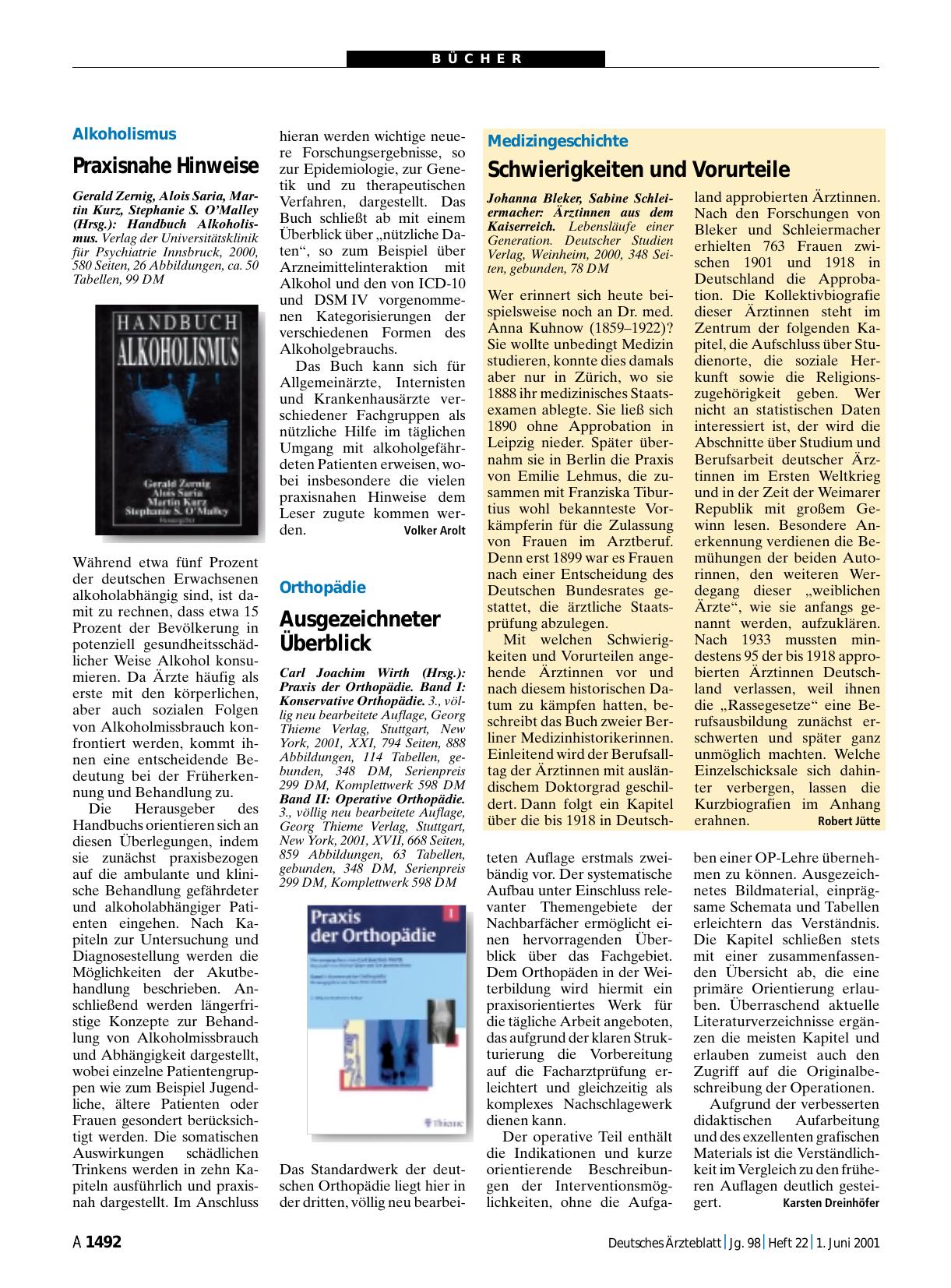 Vorschauseite 1: Praxis der Orthopädie