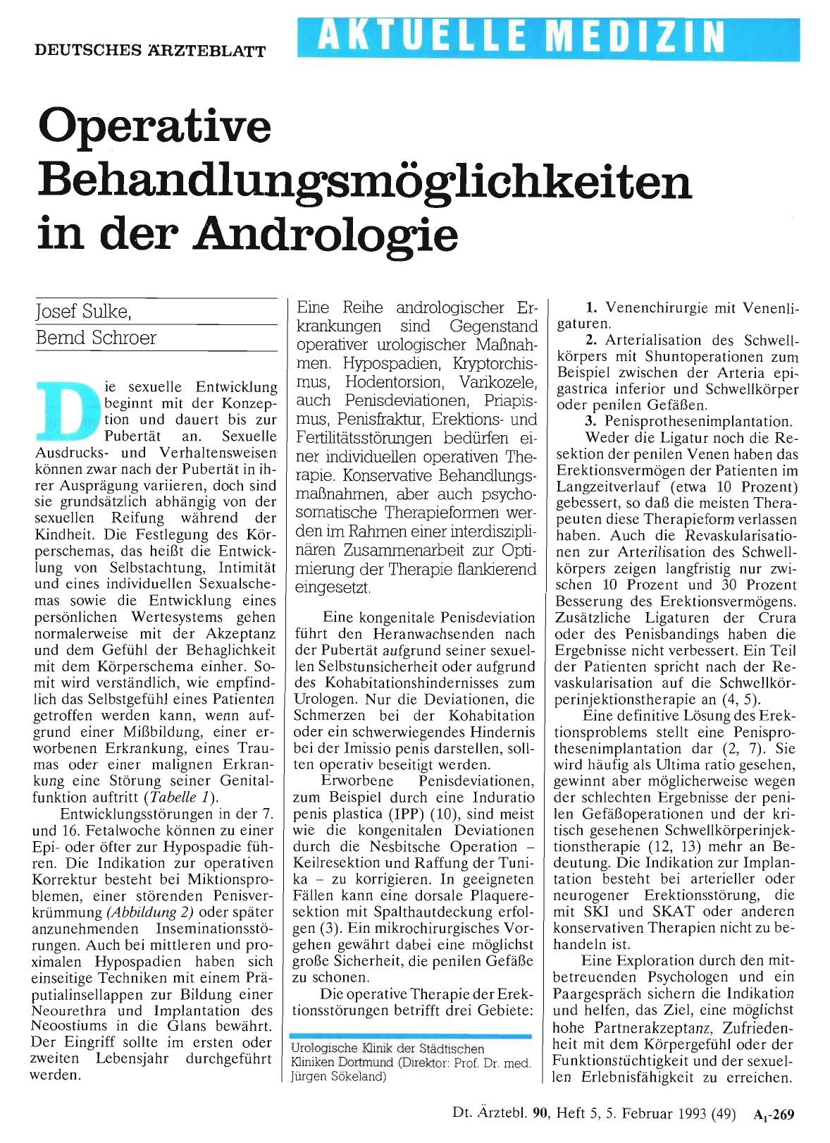 Vorschauseite 1: Operative Behandlungsmöglichkeiten in der Andrologie
