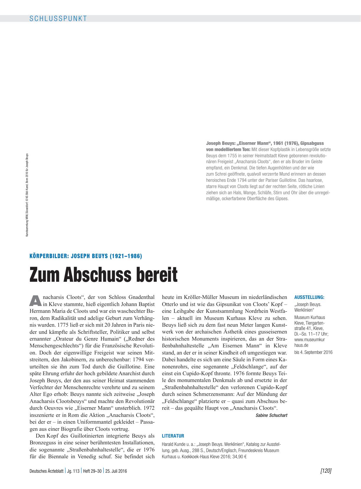Vorschauseite 1: Körperbilder: Joseph Beuys (1921 – 1986) – Zum Abschuss bereit