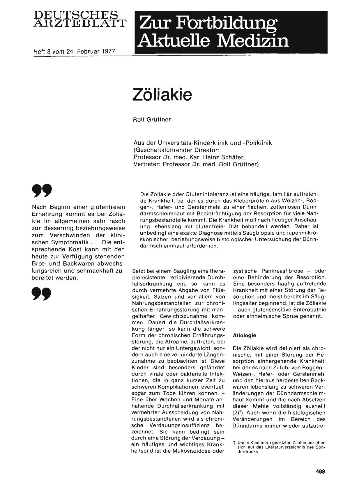 Vorschauseite 1: Zöliakie
