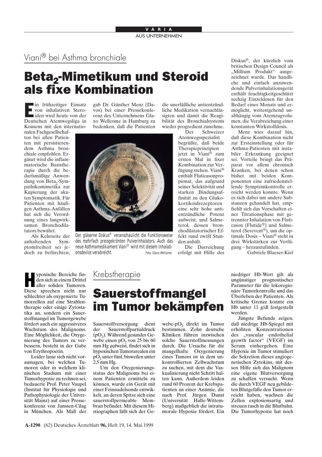 Vorschauseite 1: Krebstherapie: Sauerstoffmangel im Tumor bekämpfen