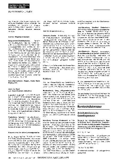 Vorschauseite 1: Bundesärztekammer