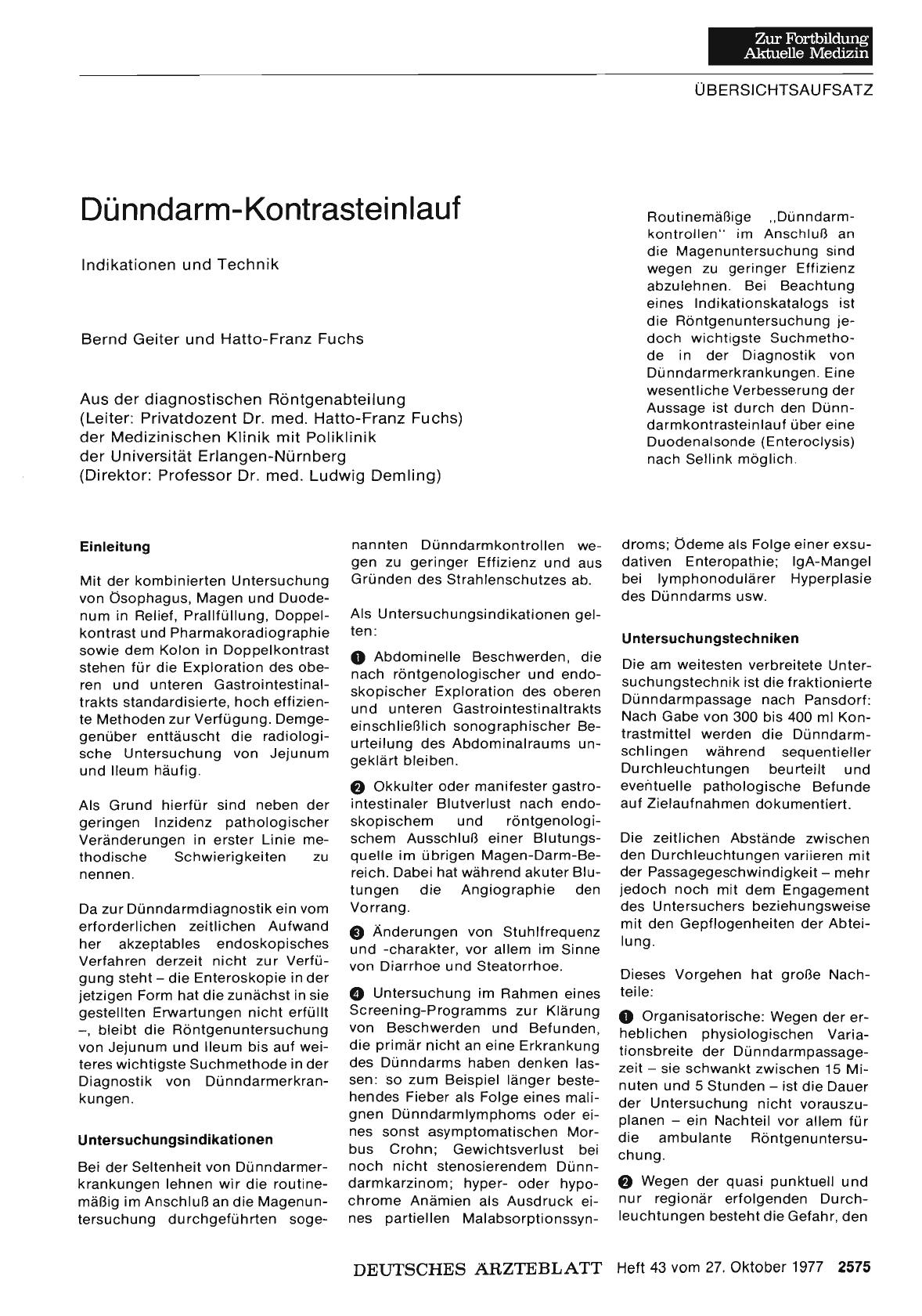 Vorschauseite 1: Dünndarm-Kontrasteinlauf: Indikationen und Technik