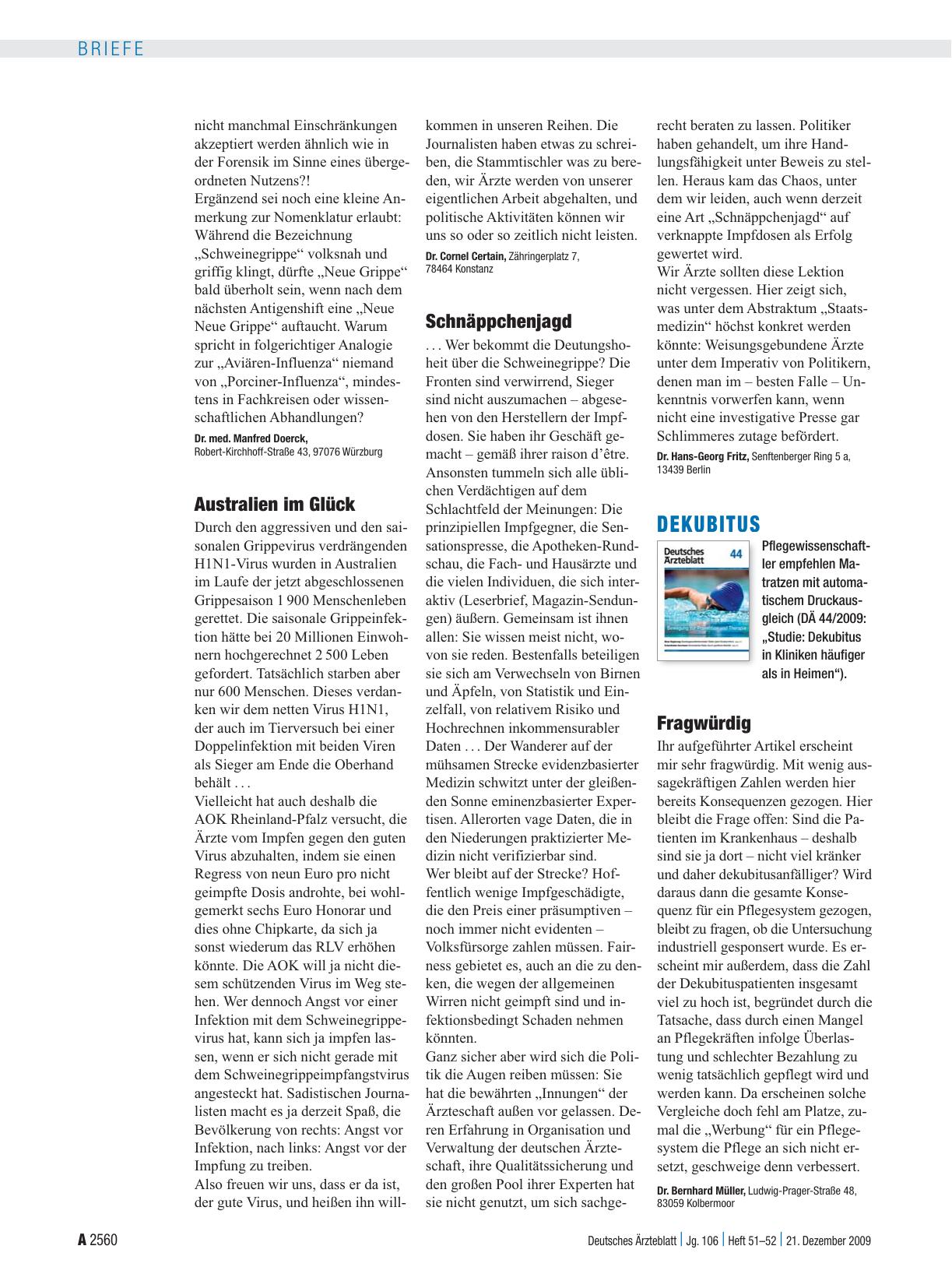 Vorschauseite 1: Dekubitus: Fragwürdig