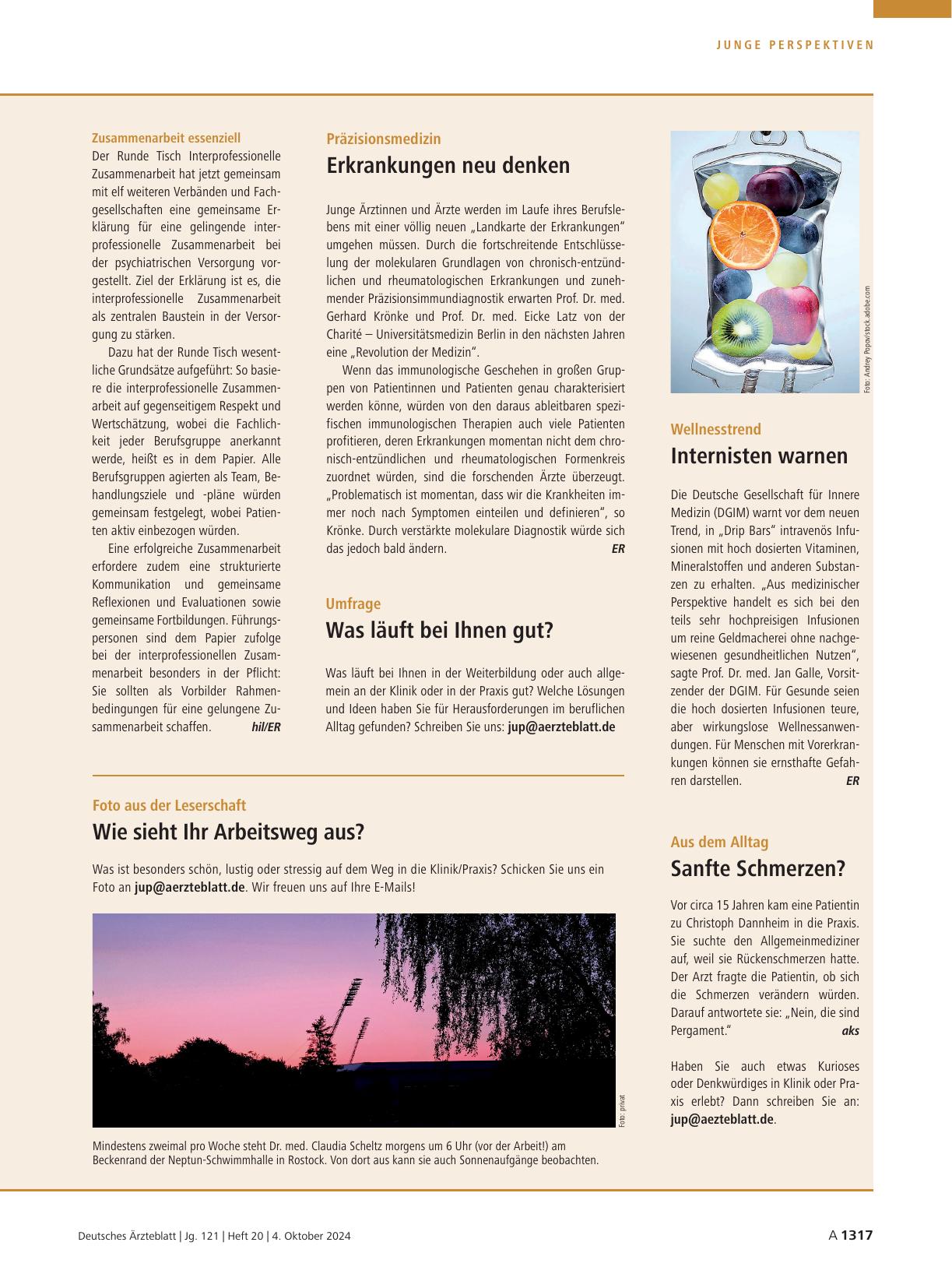 Vorschauseite 1: Aus dem Alltag: Sanfte Schmerzen?
