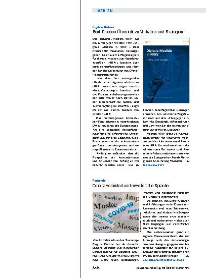 Vorschauseite 1: Digitale Medizin: Best-Practice-Übersicht zu Vorhaben und Strategien