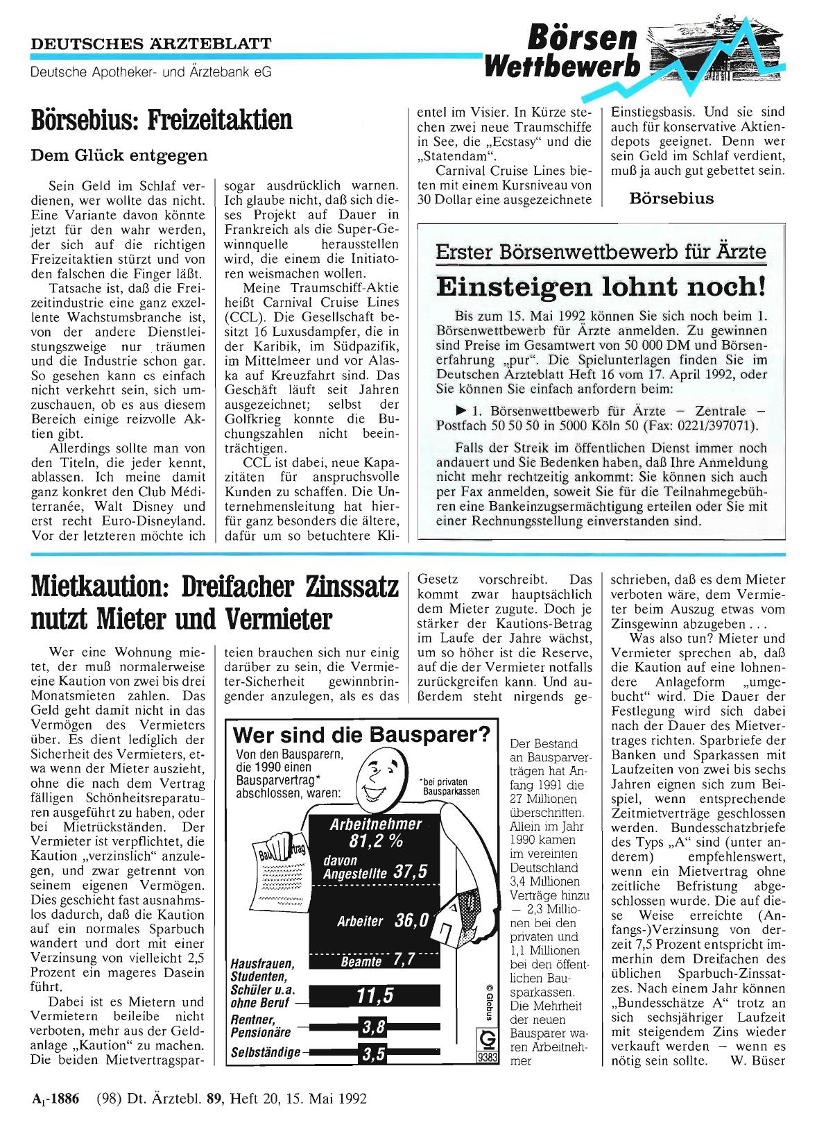 Vorschauseite 1: Börsebius: Freizeitaktien