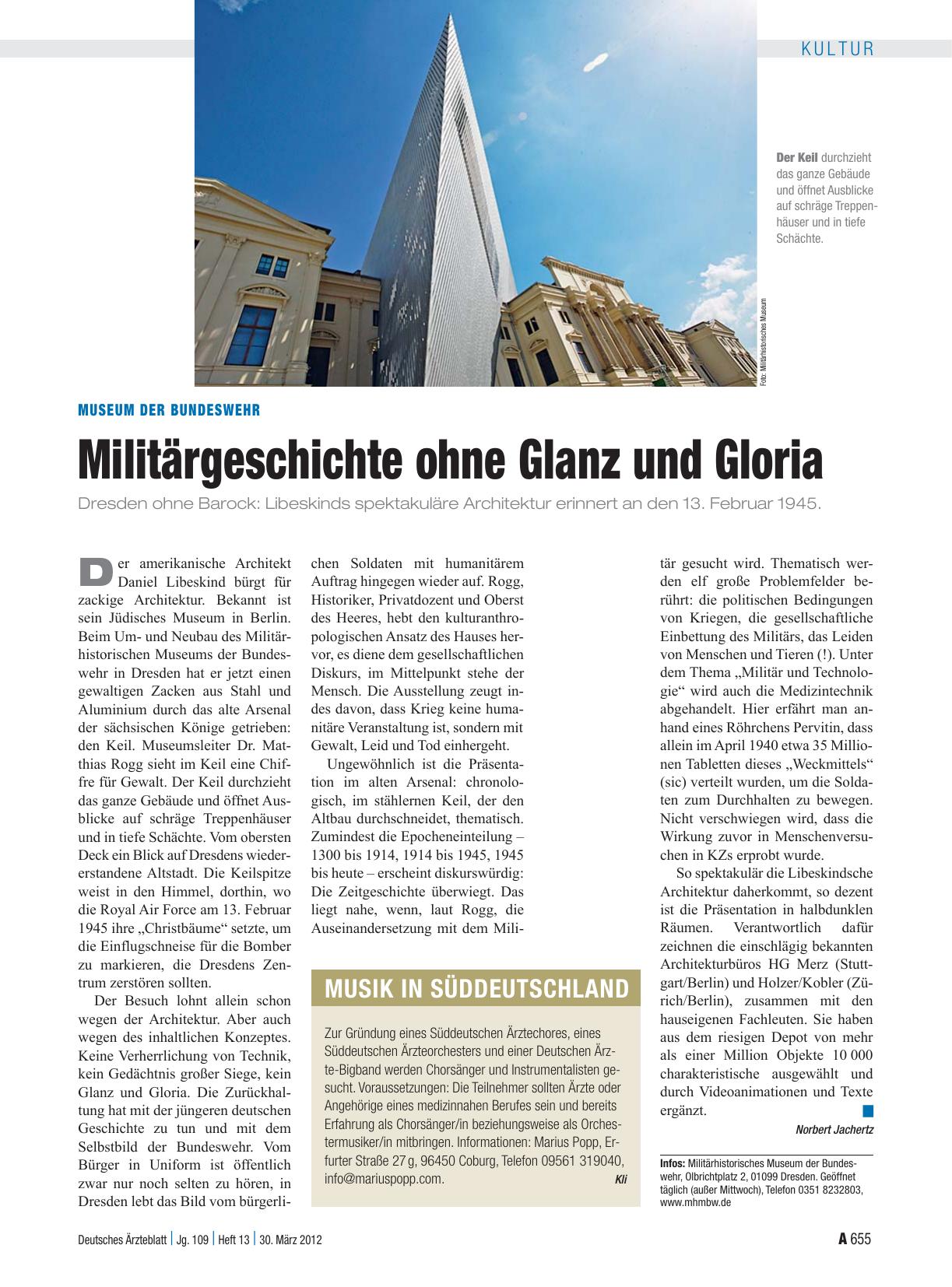 Vorschauseite 1: Musik in Süddeutschland