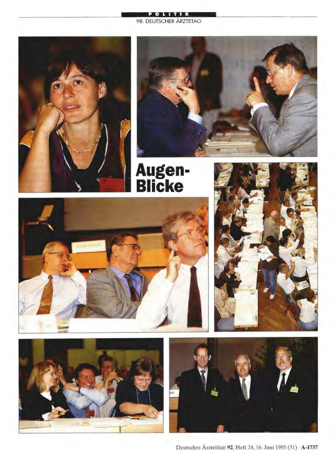 Vorschauseite 1: Augenblicke des Deutschen Ärztetages