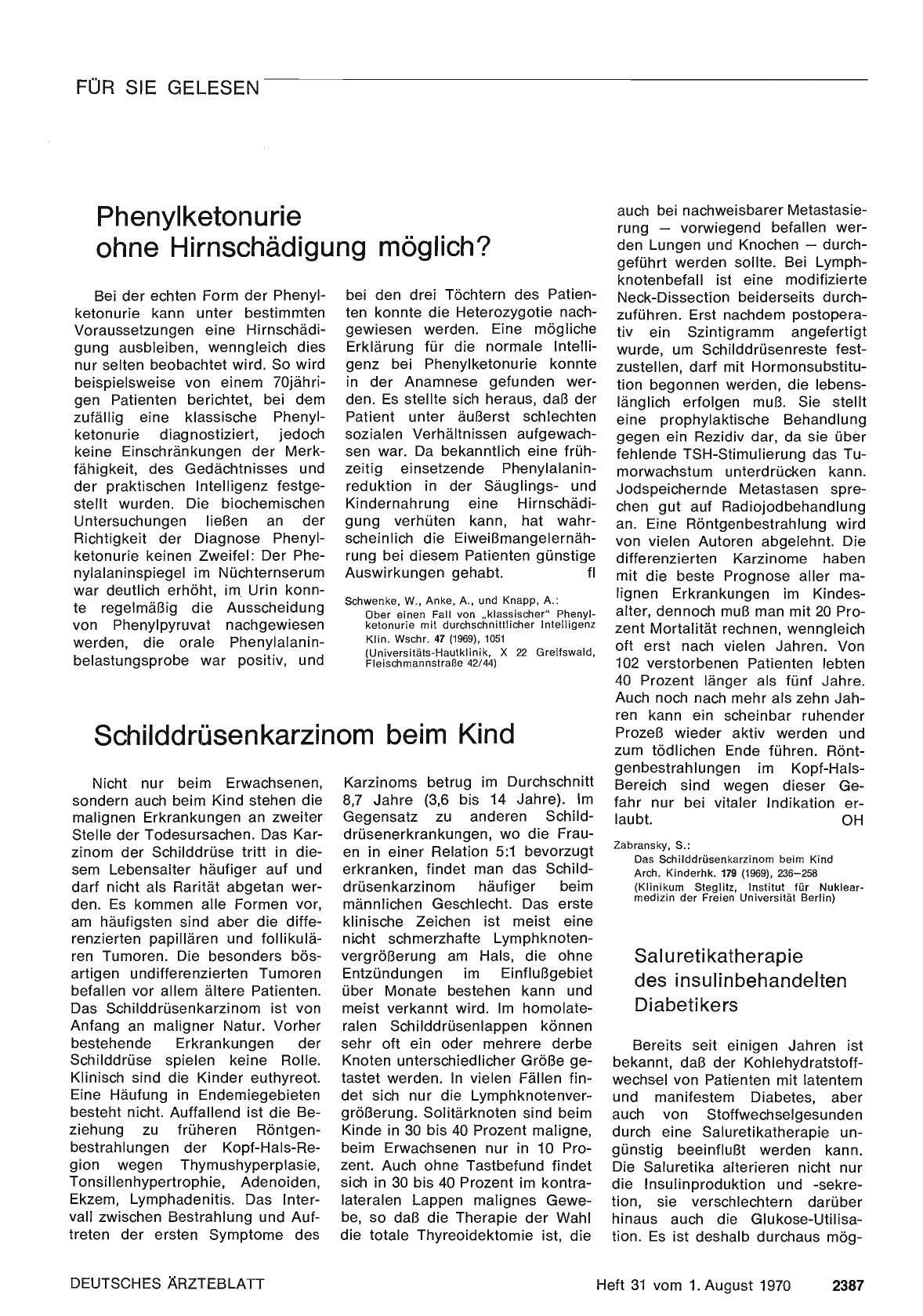 Vorschauseite 1: Schilddrüsenkarzinom beim Kind