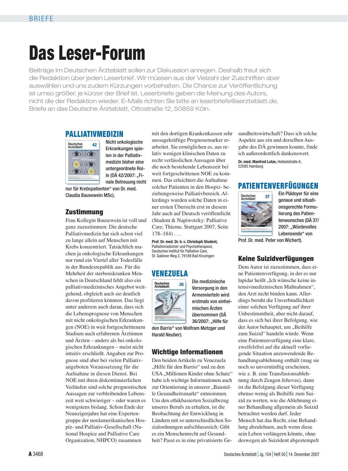 Vorschauseite 1: Palliativmedizin: Zustimmung