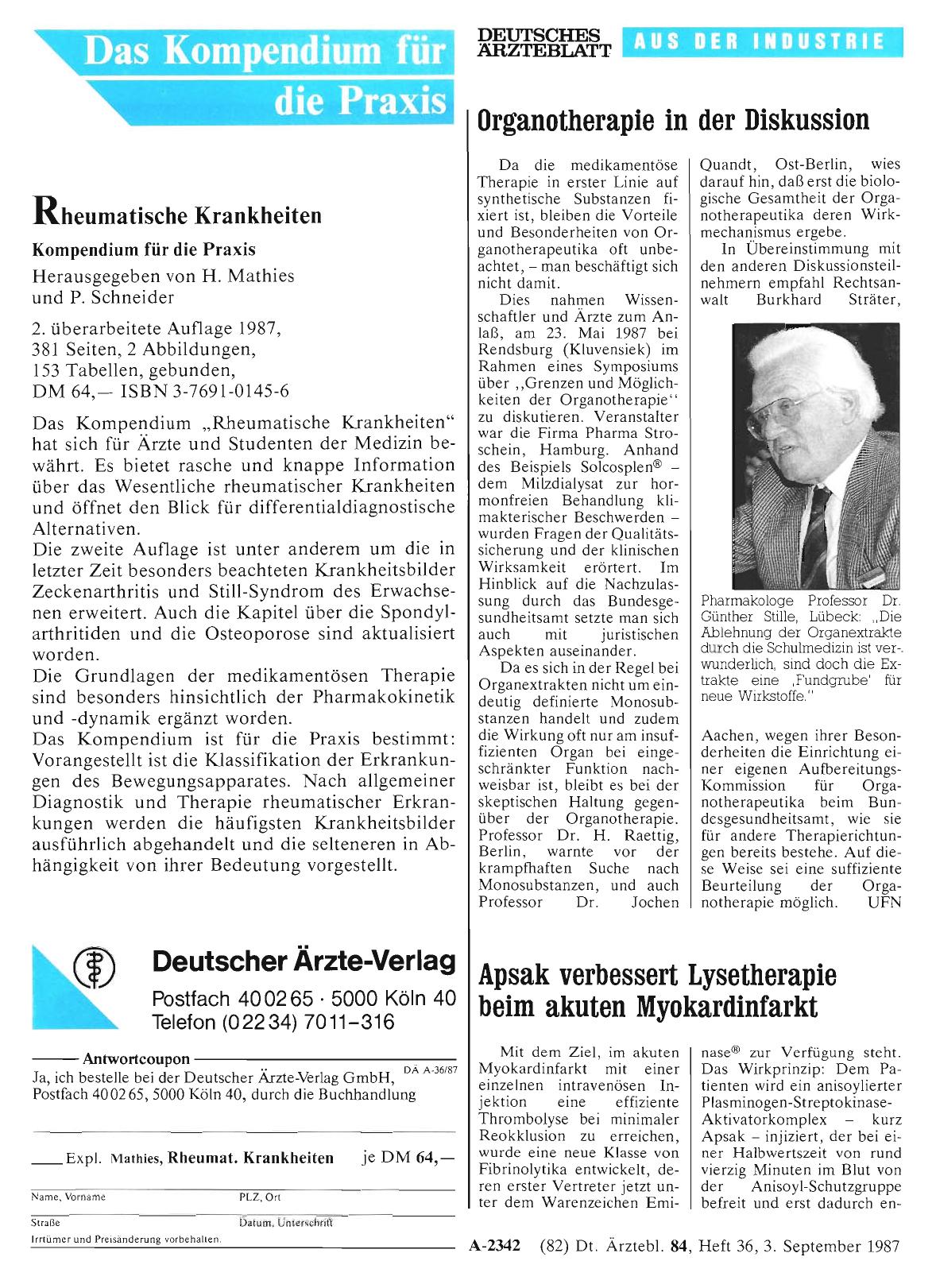 Vorschauseite 1: Apsak verbessert Lysetherapie beim akuten Myokardinfarkt