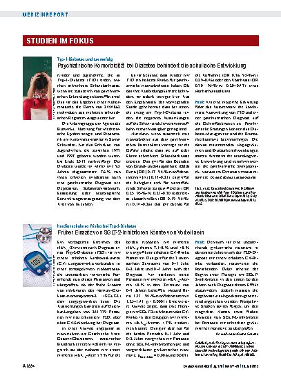 Vorschauseite 1: Kardiovaskuläres Risiko bei Typ-2-Diabetes: Früher Einsatz von SGLT-2-Inhibitoren könnte von Vorteil sein.
