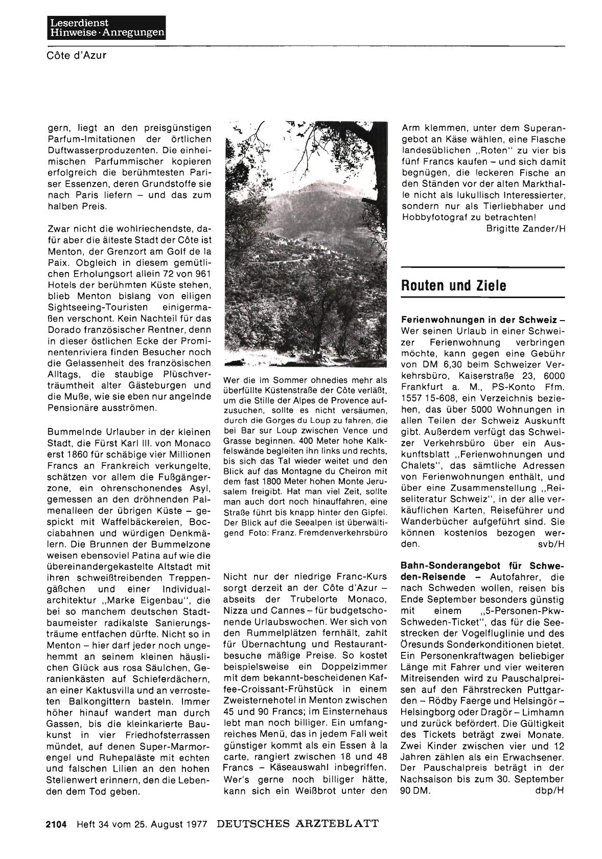 Vorschauseite 1: Routen und Ziele
