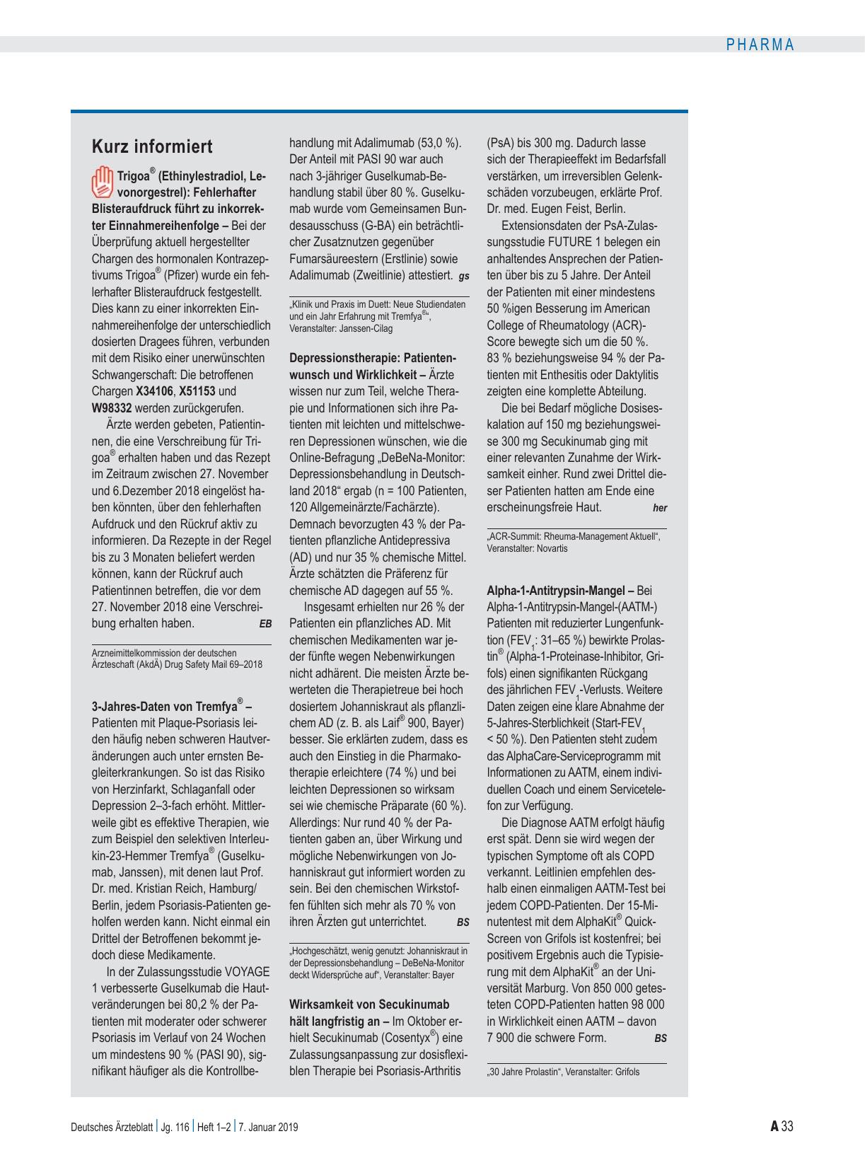 Vorschauseite 1: Kurz informiert