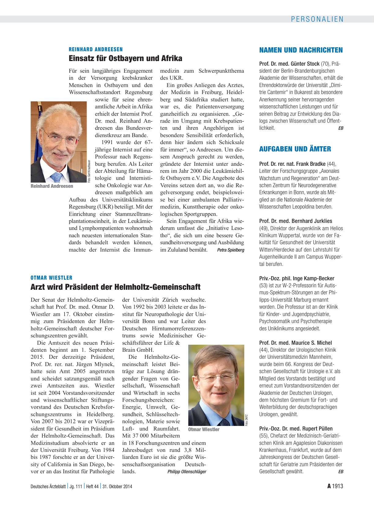 Vorschauseite 1: Namen und Nachrichten