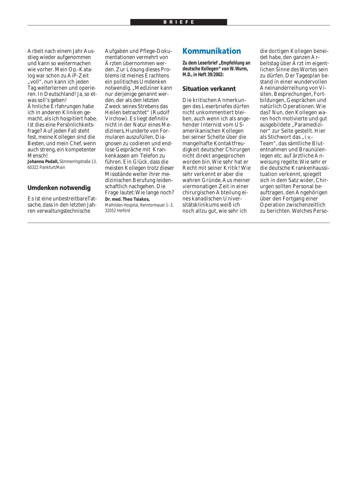 Vorschauseite 1: Kommunikation: Situation verkannt
