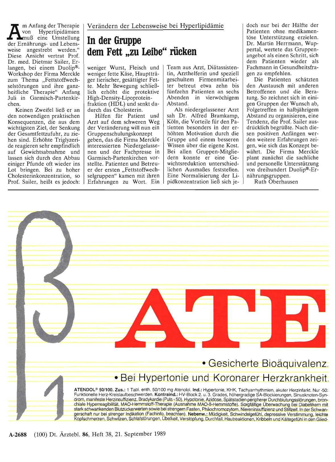 Vorschauseite 1: Verändern der Lebensweise bei Hyperlipidämie: In der Gruppe dem Fett „zu Leibe“ rücken