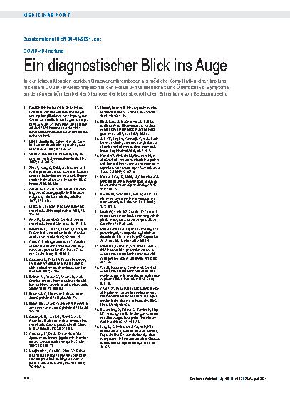 Vorschauseite 4: COVID-19-Impfung: Ein diagnostischer Blick ins Auge