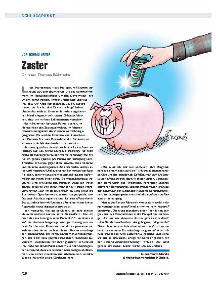 Vorschauseite 1: Von schräg unten: Zaster