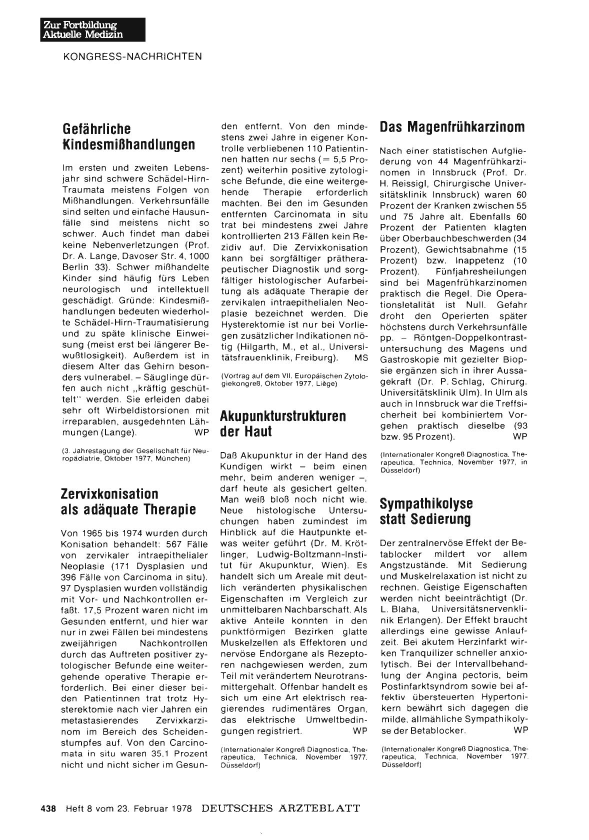 Vorschauseite 1: Zervixkonisation als adäquate Therapie