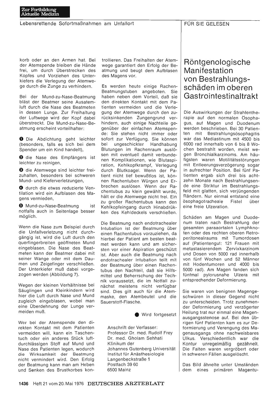 Vorschauseite 1: Röntgenologische Manifestation von Bestrahlungsschäden im oberen Gastrointestinaltrakt