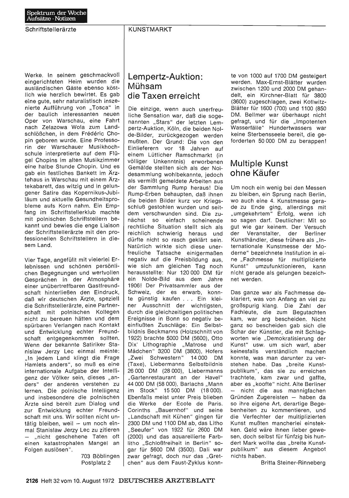 Vorschauseite 1: Lempertz-Auktion: Mühsam die Taxen erreicht