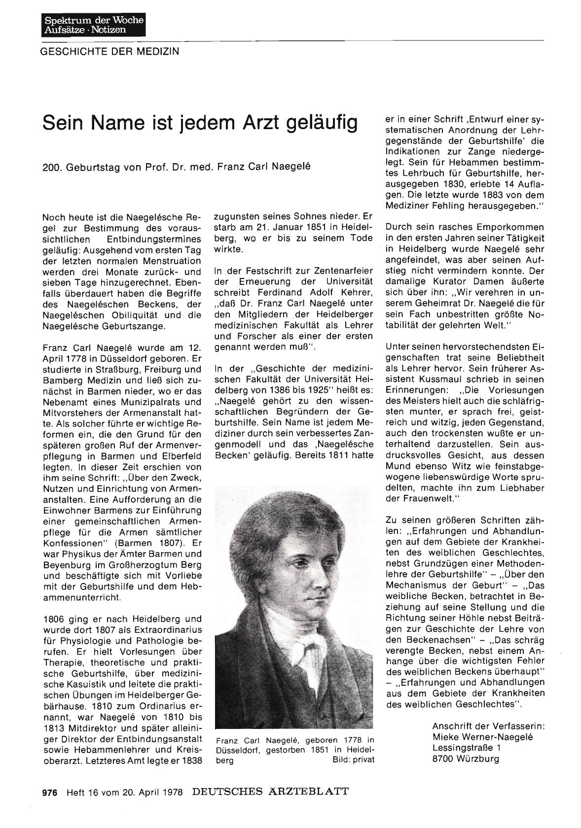 Vorschauseite 1: Sein Name ist jedem Arzt geläufig
