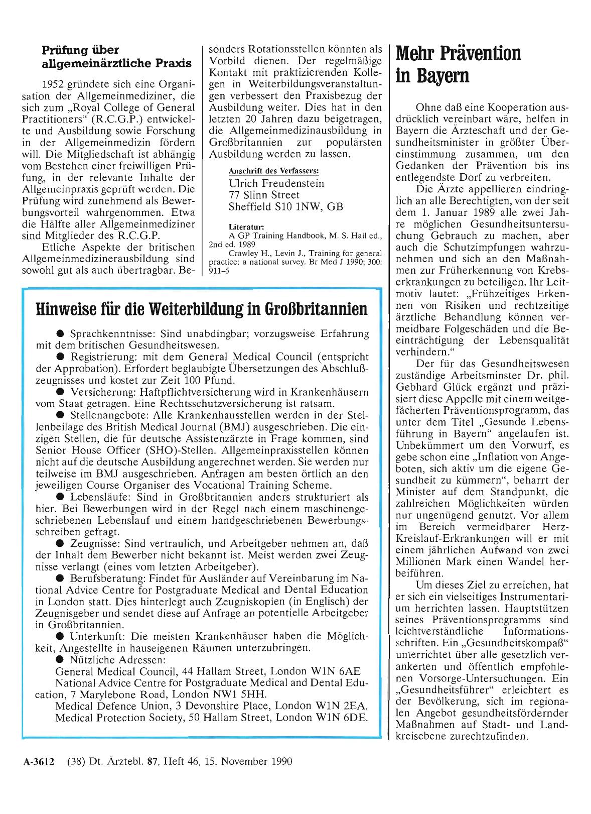 Vorschauseite 1: Mehr Prävention in Bayern