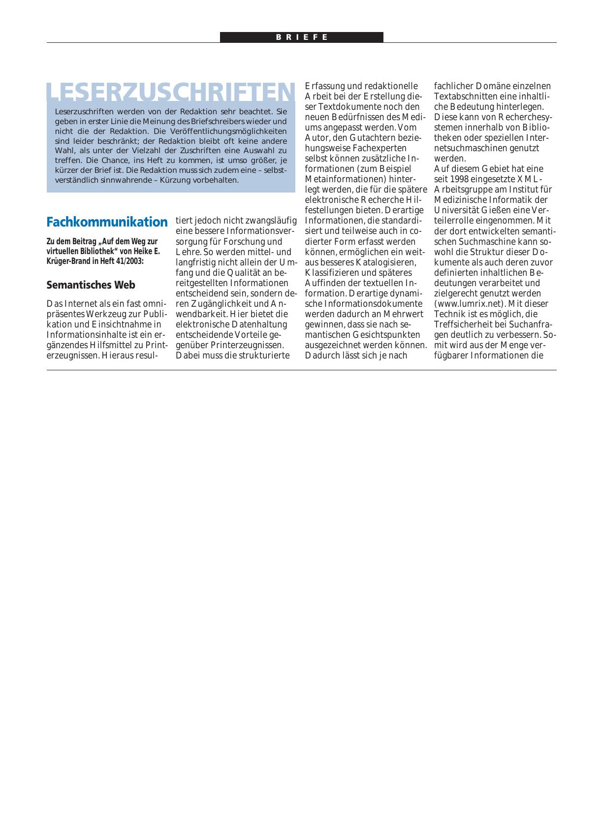 Vorschauseite 1: Fachkommunikation: Semantisches Web
