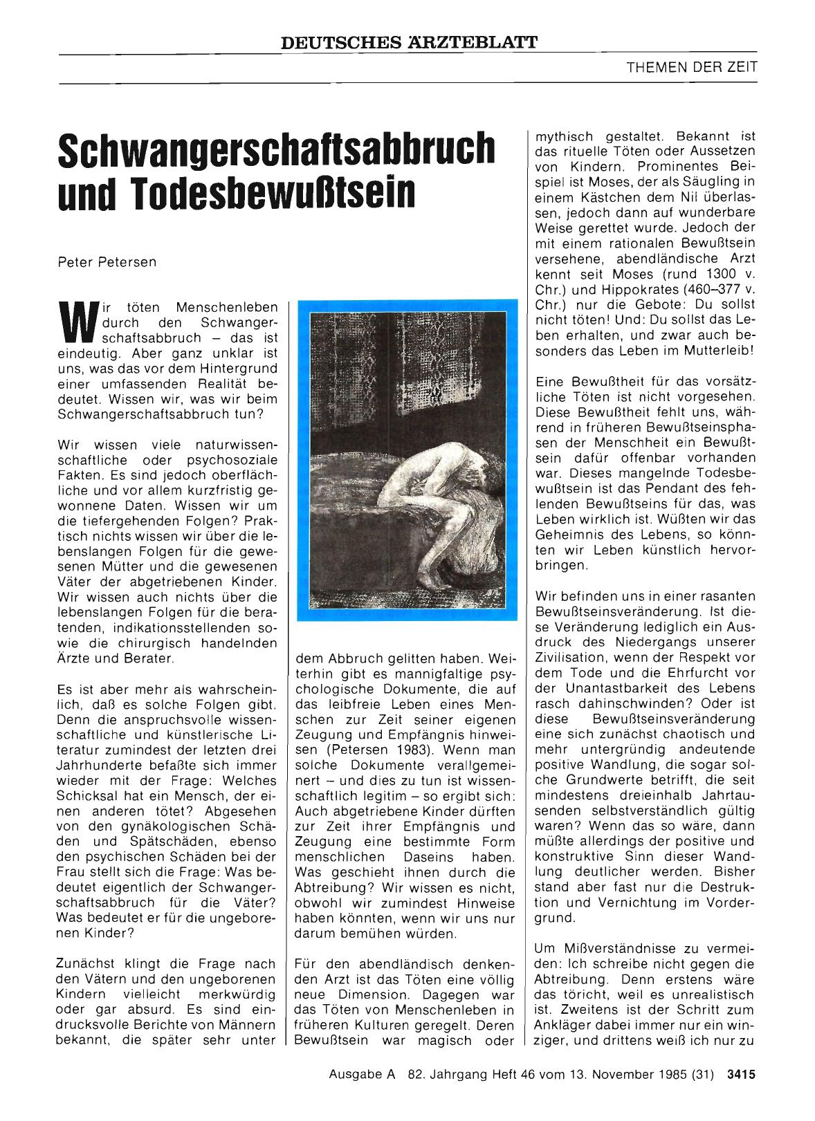 Vorschauseite 1: Schwangerschaftsabbruch und Todesbewußtsein