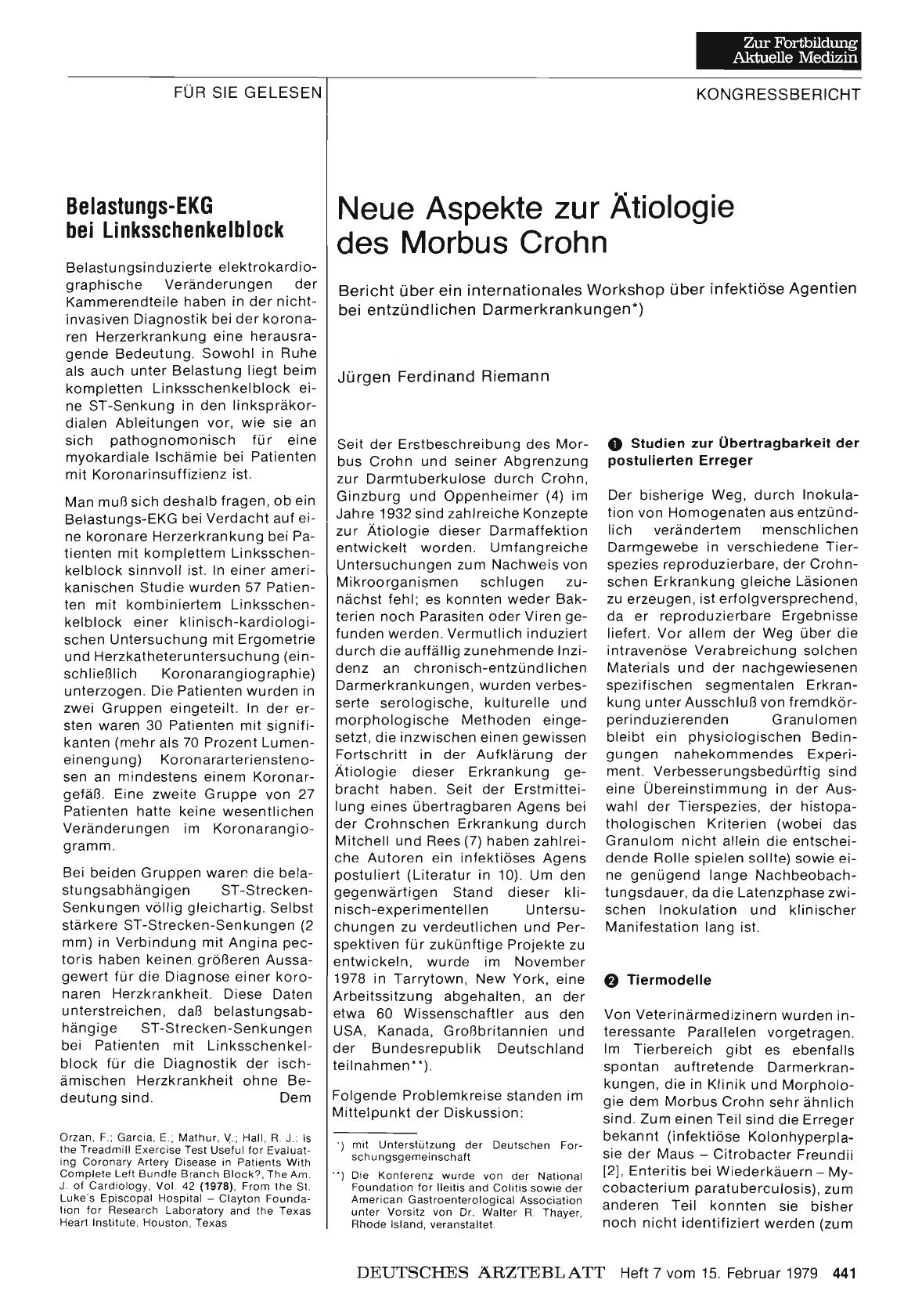 Vorschauseite 1: Neue Aspekte zur Ätiologie des Morbus Crohn: