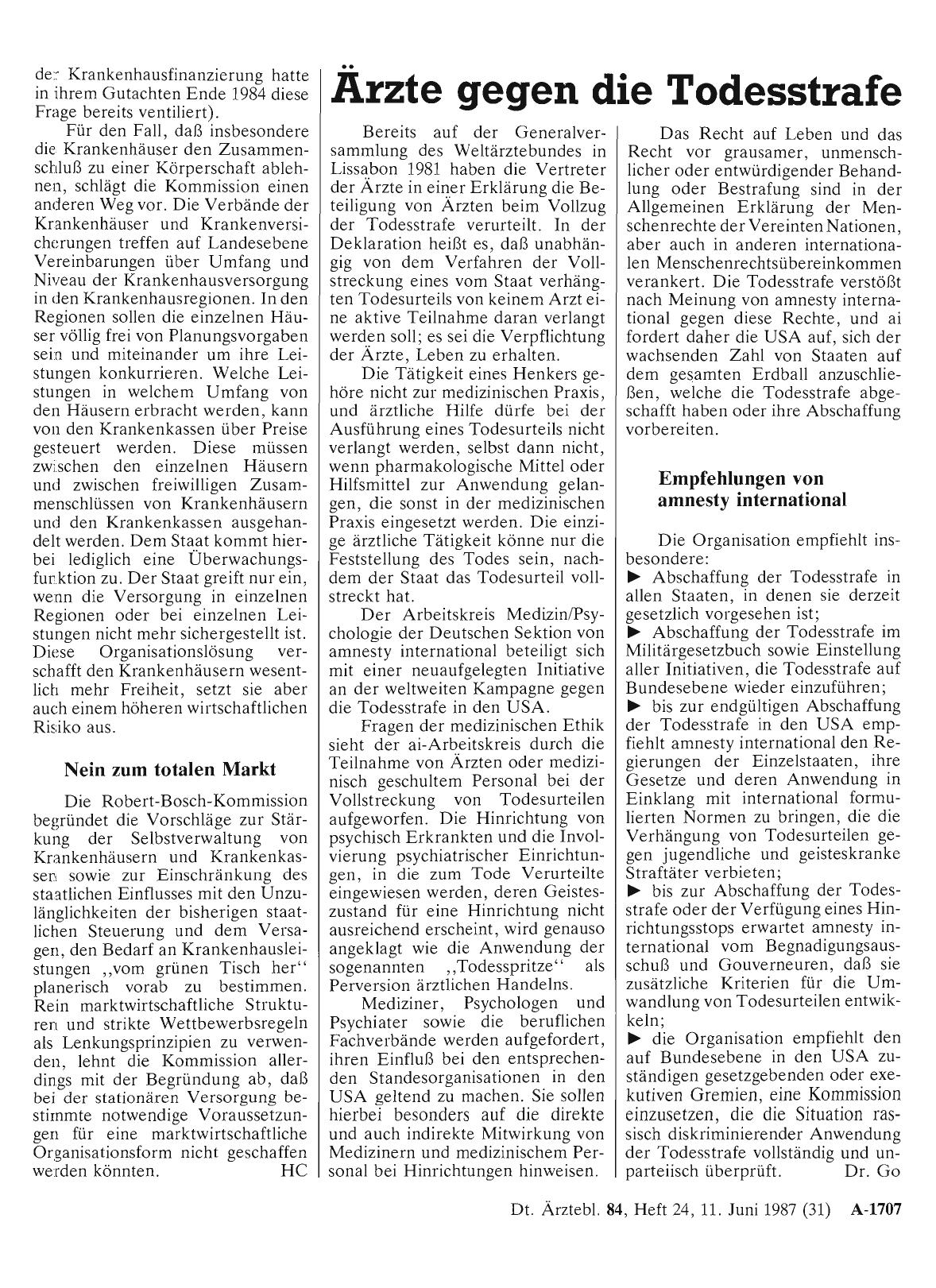 Vorschauseite 1: Ärzte gegen die Todesstrafe