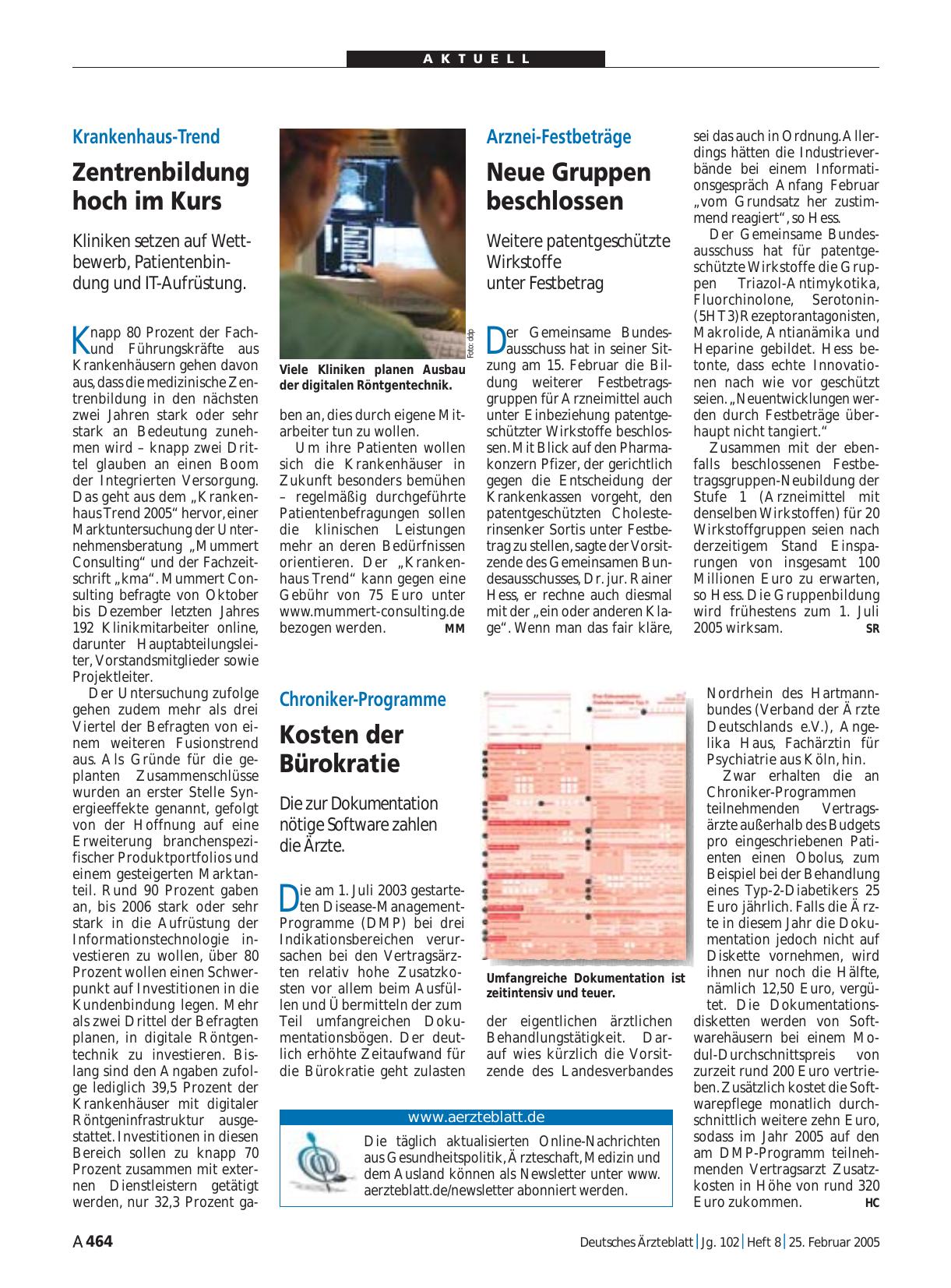 Vorschauseite 1: Chroniker-Programme: Kosten der Bürokratie