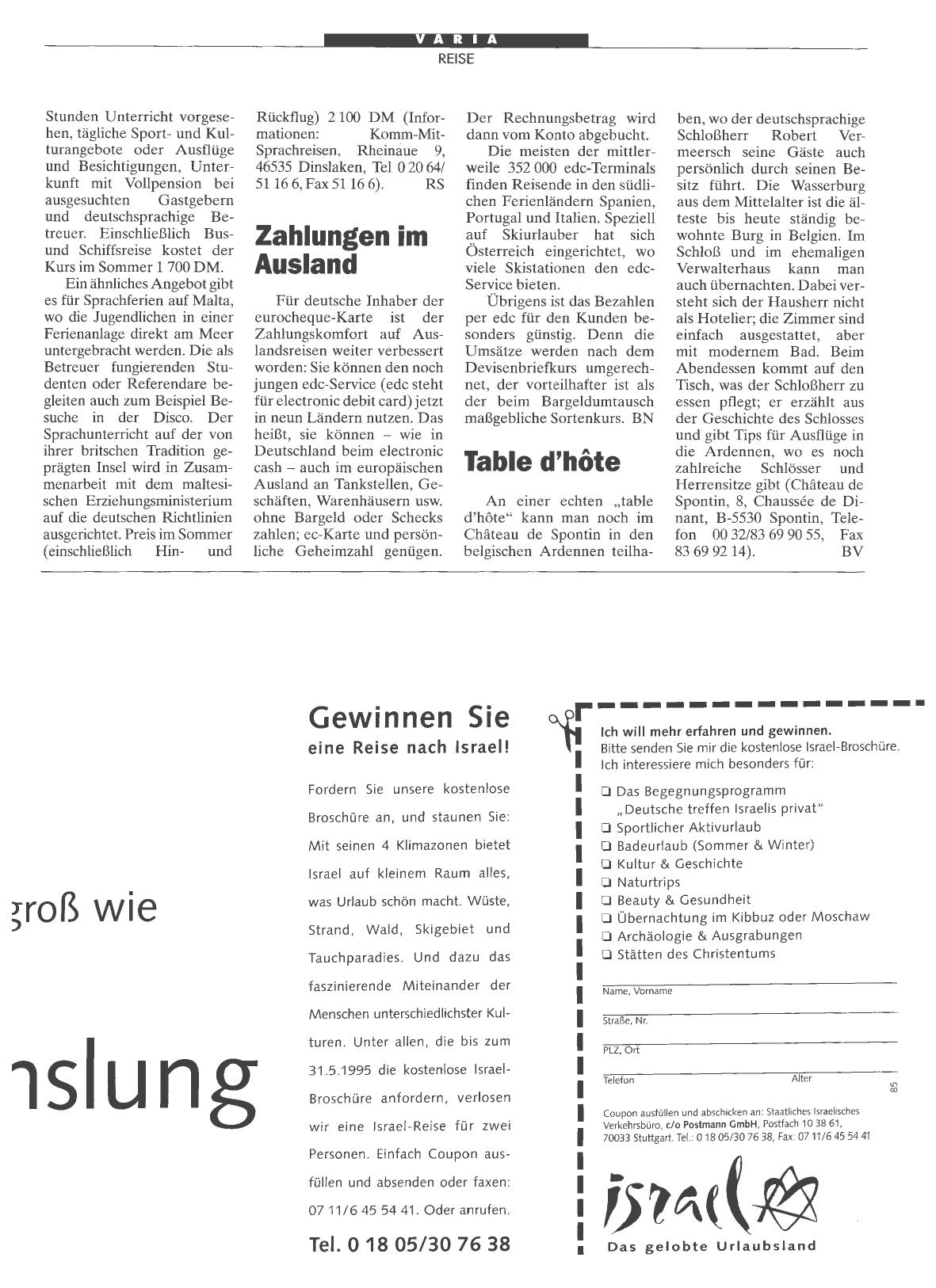 Vorschauseite 1: Table d'höte