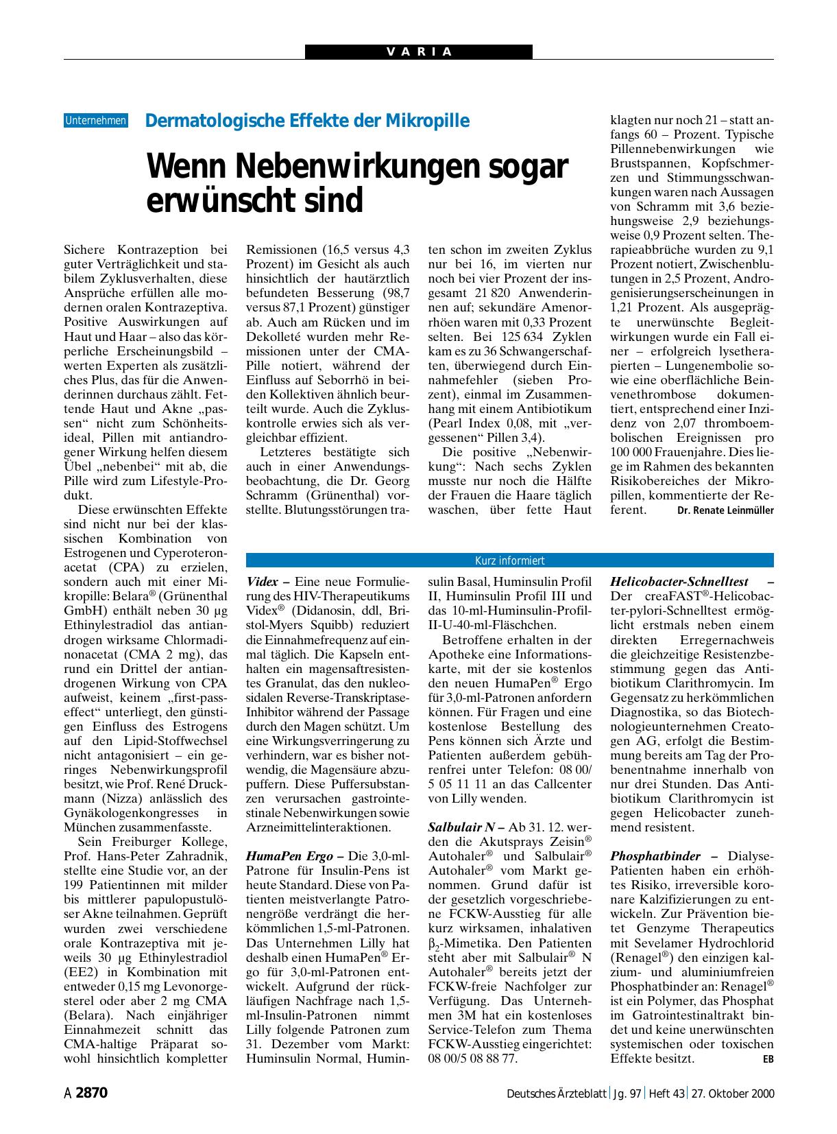Vorschauseite 1: Helicobacter-Schnelltest