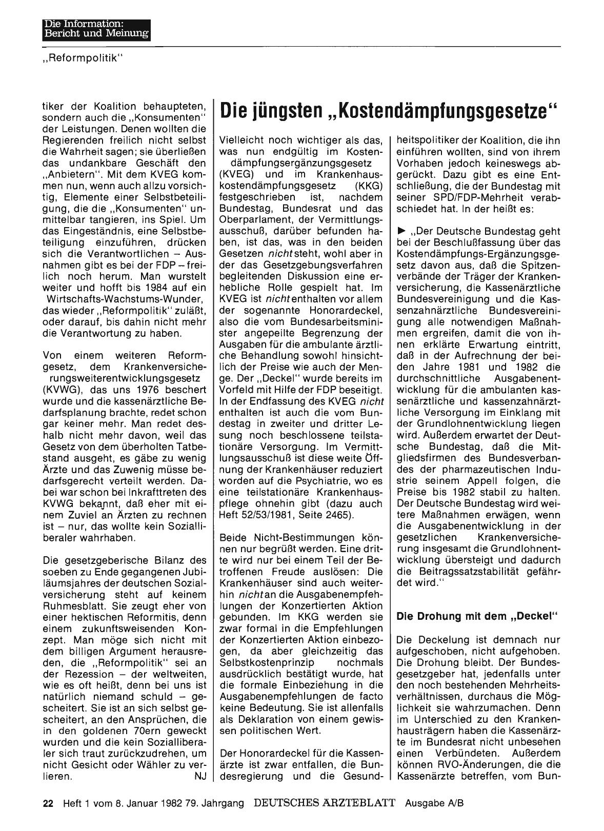 Vorschauseite 1: Die jüngsten „Kostendämpfungsgesetze“