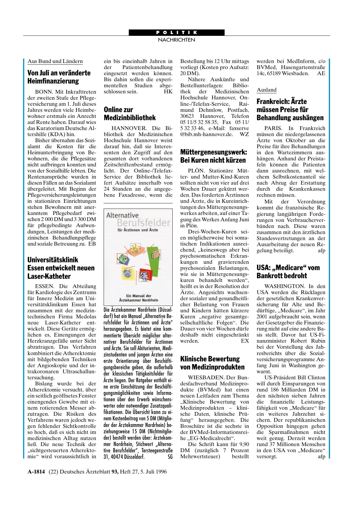 Vorschauseite 1: Online zur Medizinbibliothek
